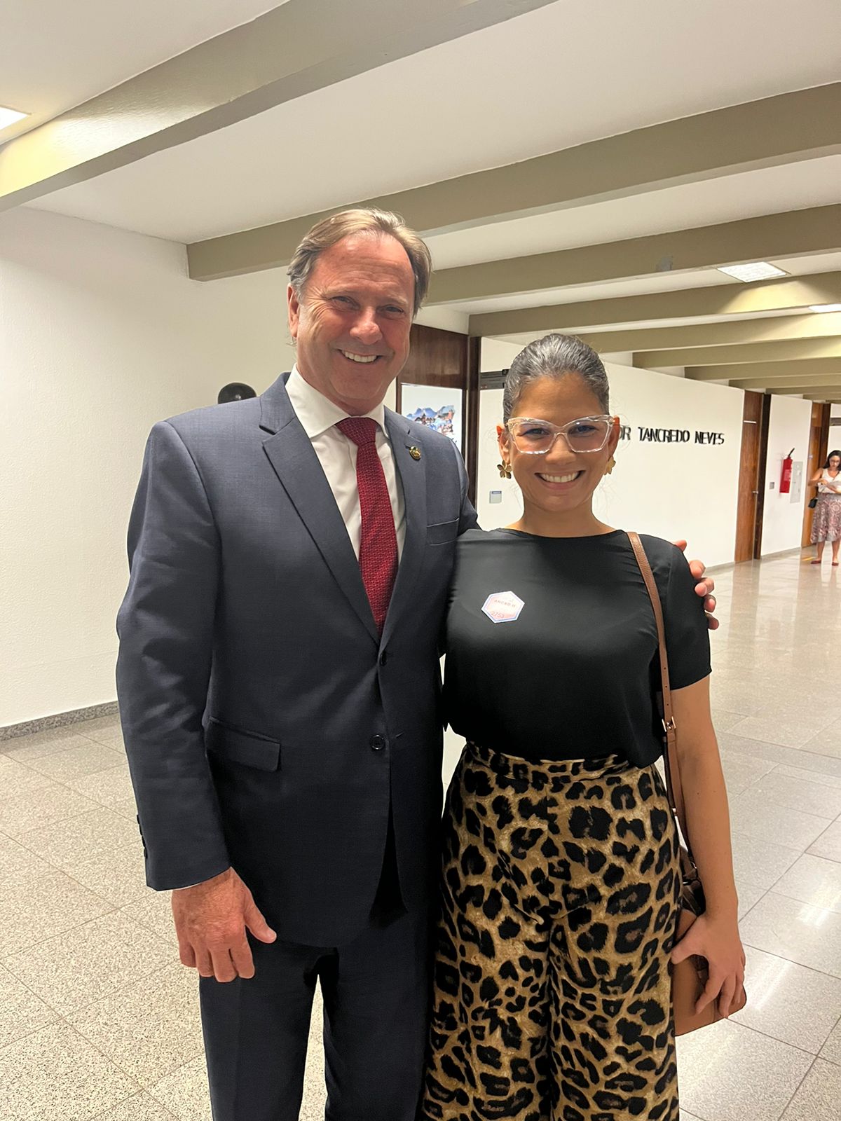 Presidenta Débora Machado com o senador Acir Gurgacz.